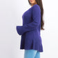 Style & Co Women's Ruffle Hem Knit Sweater Med Purple Size X-Small