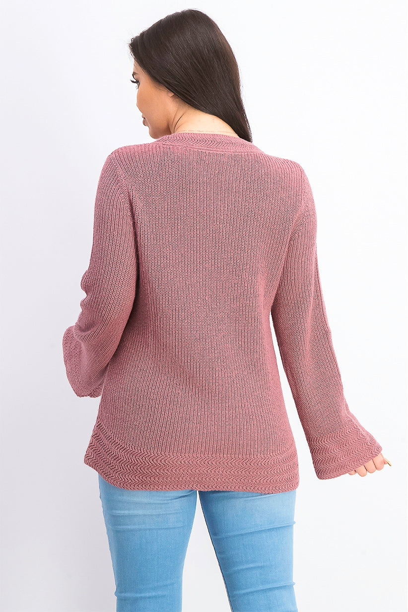 Style & Co Women's Boxy Knit Pullover Sweater Med Purple Size X-Small