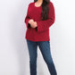 Style & Co Women's Boxy Knit Pullover Sweater Red Size Small