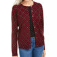 Karen Scott Women's Holiday Plaid-Print Cardigan Red Size XX Large