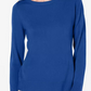 Karen Scott Women's Petite Button-Shoulder Sweater Navy Size Petite