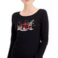 Karen Scott Women's Plaid Truck Cotton Top Black Size Large