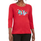 Karen Scott Women's Petite Winter Flip-Flops Cotton Top Bright Red Size PM