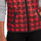 Karen Scott Women's Sport Plaid Puffer Vest Bright Red Size Small