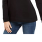 Karen Scott Women's Embellished Sweatshirt Black Size Petite Small
