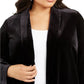 Alfani Women's Plus Size Open-Front Long Velvet Jacket Black Size 2X