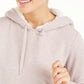 Ideology Women's Sherpa Round-Hem Hoodie Pink Size Large