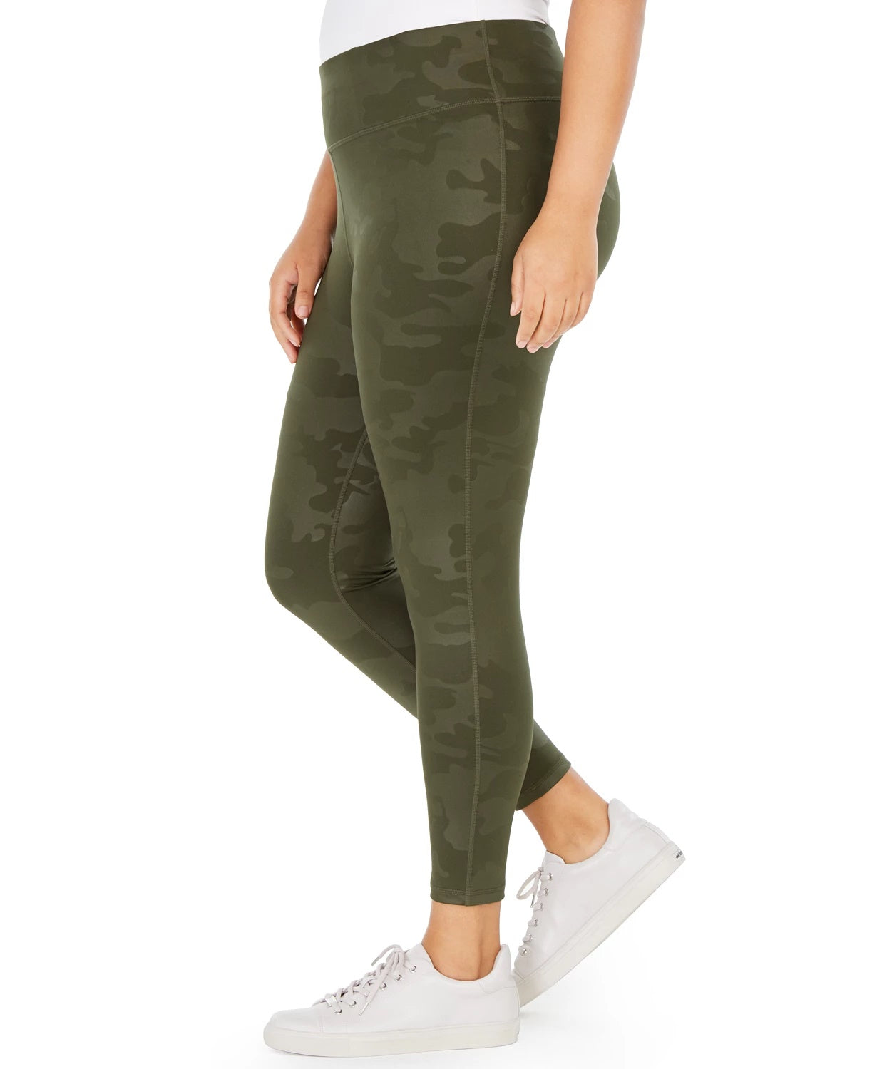 Ideology Women's Cool Camo Leggings Green Size 1X