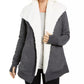 Ideology Women's Sherpa Fleece Lined Wrap Dark Grey Size Large