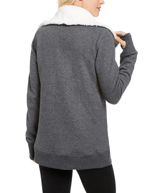 Ideology Women's Sherpa Fleece Lined Wrap Dark Grey Size Large
