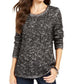 Style & Co Women's Textured Eyelash Sweater Black Size Extra Large