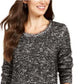 Style & Co Women's Textured Eyelash Sweater Black Size Extra Large