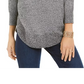Style & Co Women's Lace-Up Chevron-Trim Sweater Black Size Extra Small