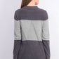 Karen Scott Women's Grace Colorblocked Sweater Med Gray Size Small