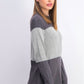 Karen Scott Women's Grace Colorblocked Sweater Med Gray Size Small