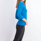 Maison Jules Women's Ribbed Crew-Neck Sweater  Blue Size Small