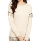 Alfani Women's Embellished Fringe Sweater Beige Size Large