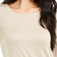 Alfani Women's Colorblocked Asymmetrical Sweater Med Beige Size PM
