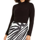 Alfani Women's Mock Neck Boucle Sweater Black Size Medium