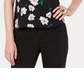 Bar III Women's Floral-Print Lace-Trim Camisole Black Size Small
