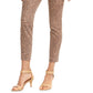 Style & Co Women's Curvy-Fit Skinny Printed Jeans Brown Size 8