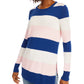 Maison Jules Women's Striped Sweater Blue Size X-Large