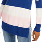 Maison Jules Women's Striped Sweater Blue Size X-Large