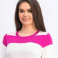 Maison Jules Women's Striped Sweater Dark Pink Size X-Large