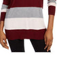 Maison Jules Women's Striped Sweater Wine Size Extra Large