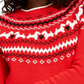 Charter Club Women's Fair-Isle Crewneck Sweater Medium Red Size Petite Small