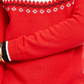 Charter Club Women's Fair-Isle Crewneck Sweater Medium Red Size Petite Small