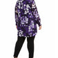 Alfani Women's Plus Size Printed Shirred-Cuff Tunic  Purple Size 1X