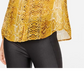 INC International Concepts Women's Snake-Embossed Shirt Gold Size Medium
