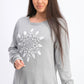 Karen Scott Women's Snowflake Applique Sweater Gray Size Small