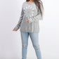 Karen Scott Women's Snowflake Applique Sweater Gray Size Small