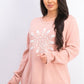Karen Scott Women's Snowflake Applique Sweater Pink Size Large