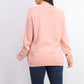 Karen Scott Women's Snowflake Applique Sweater Pink Size Large