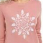 Karen Scott Women's Snowflake Applique Sweater Pink Size Medium