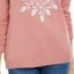 Karen Scott Women's Snowflake Applique Sweater Pink Size Medium