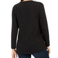 Style & Co Women's  Embellished Tree Sweatshirt Black Size Extra Small