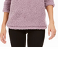 Style & Co Women's Sherpa Cowl-Neck Sweater Purple Size Large