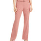 Alfani Women's Belted Straight-Leg Pants Med Pink Size 10