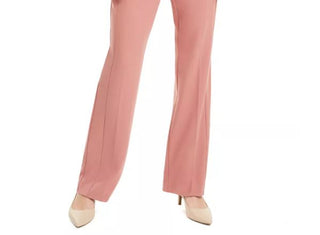 Alfani Women's Belted Straight Leg Pants Medium Pink Size 4