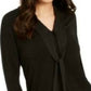 Charter Club Women's Woven Tie Top Black Size X-Large
