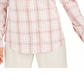 Charter Club Women's Cotton Plaid Shirt Pink Size Small