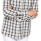 Charter Club Women's Cotton Plaid Shirt White Size Small
