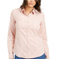 Charter Club Women's Club Solid Corduroy Shirt Pink Size Extra Large