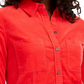 Charter Club Women's Solid Corduroy Shirt Medium Red Size X-large