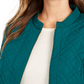 Charter Club Women's Quilted Mandarin-Collar Jacket Modern Blue Size Medium