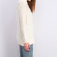 Charter Club Women's Patchwork-Stitch Asymmetrical-Collar Sweater White Size Extra Large